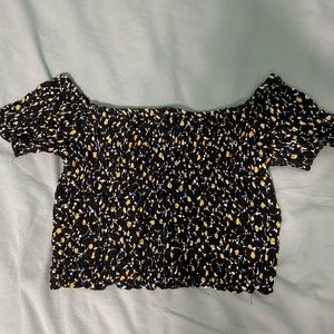 TopShop Floral Crop Top